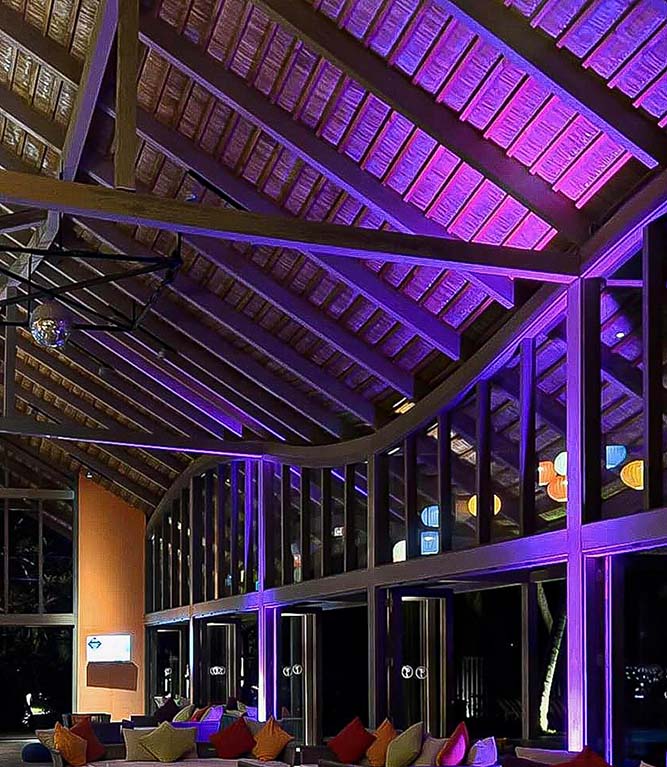 estructura abierta con instalacion cana sintetica