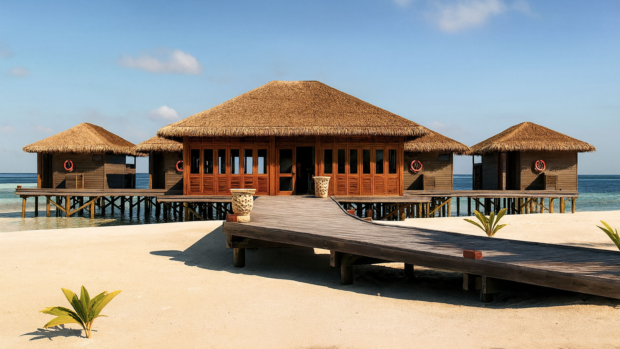 synthetic nipa thatched roofs